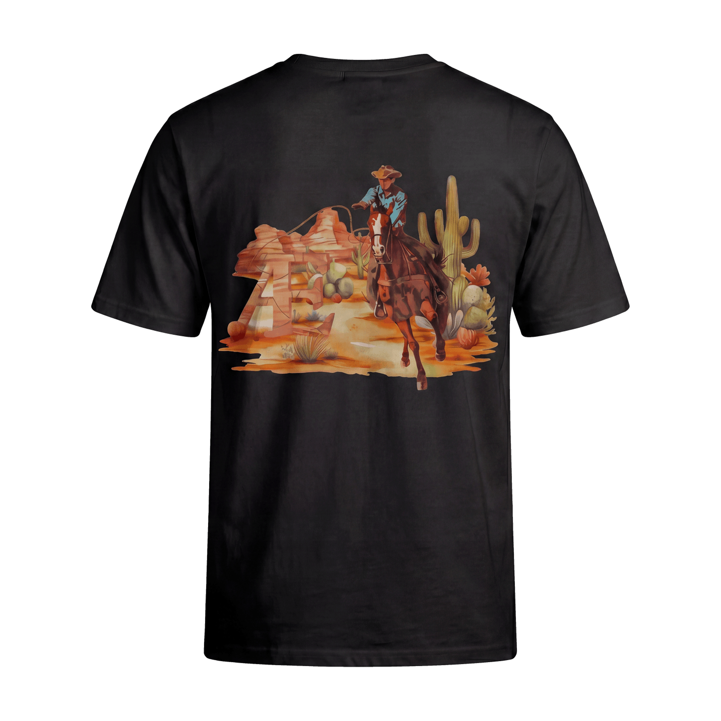 Relaxed Cowboy Tee - Black
