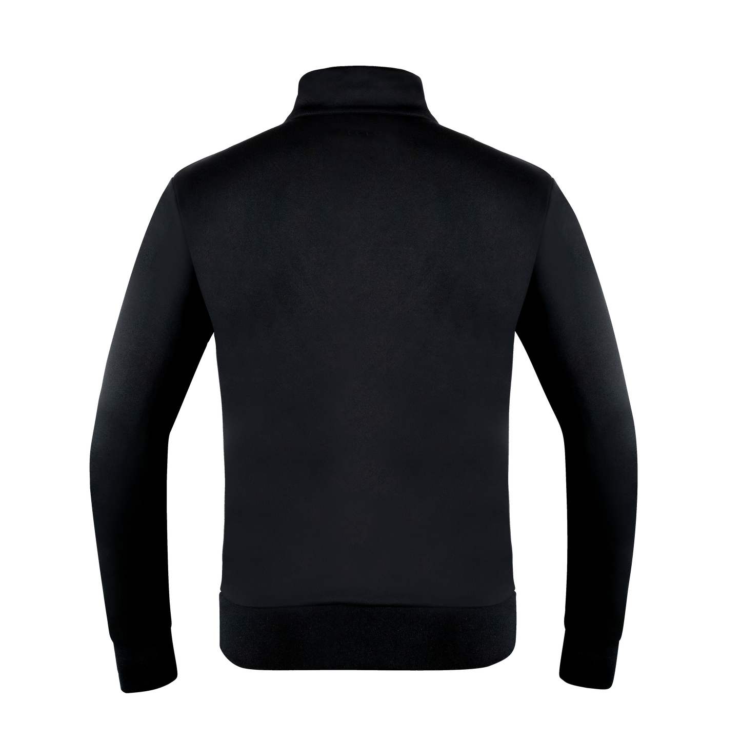 Back view of black quarter zipper