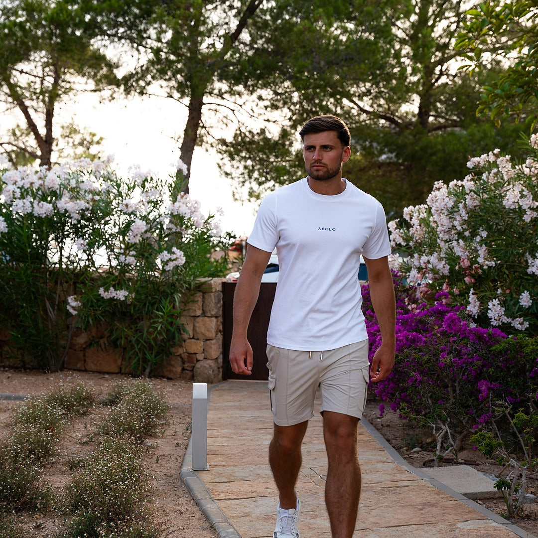 Beige Cargo Shorts