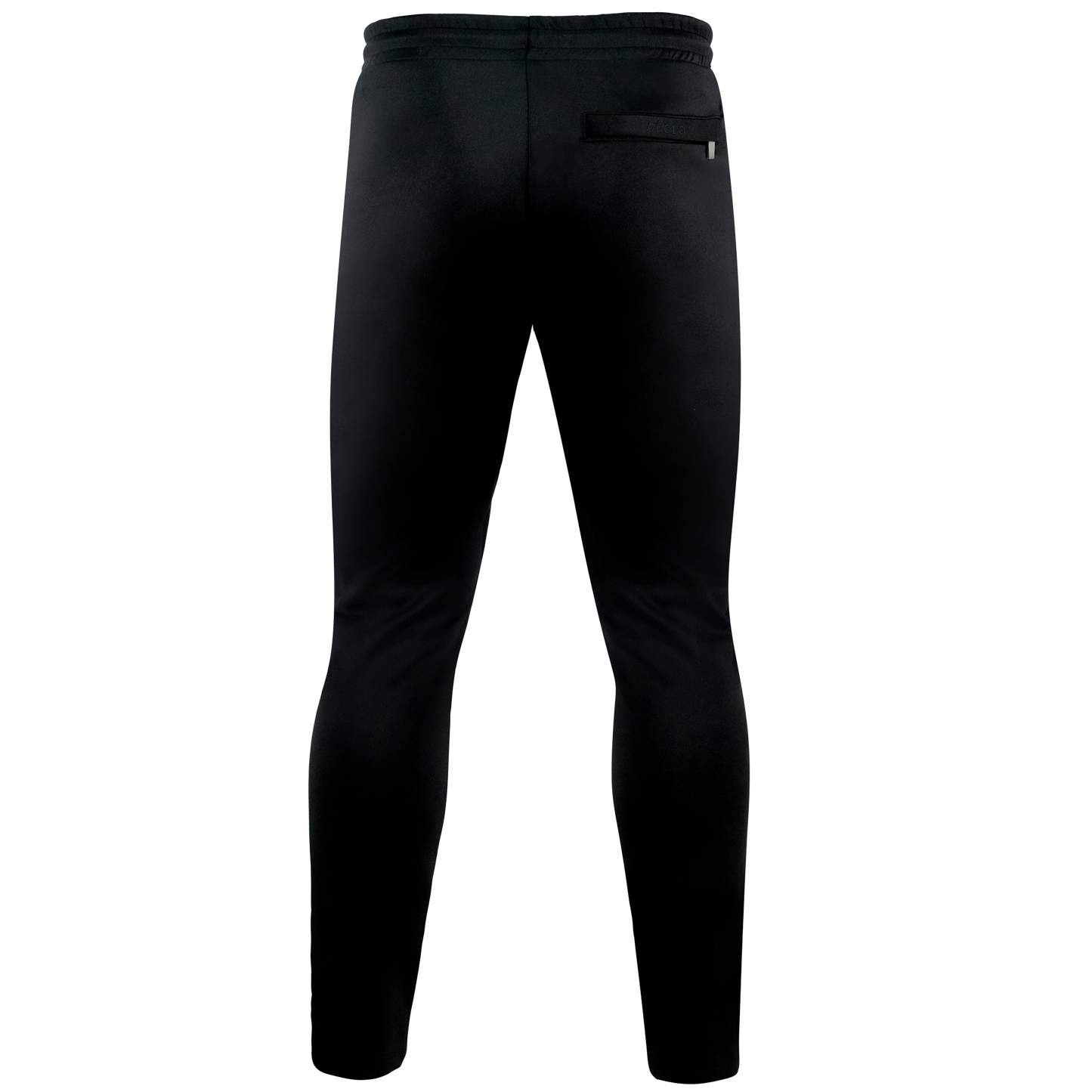 Black slim fit bottom with back pocket back view