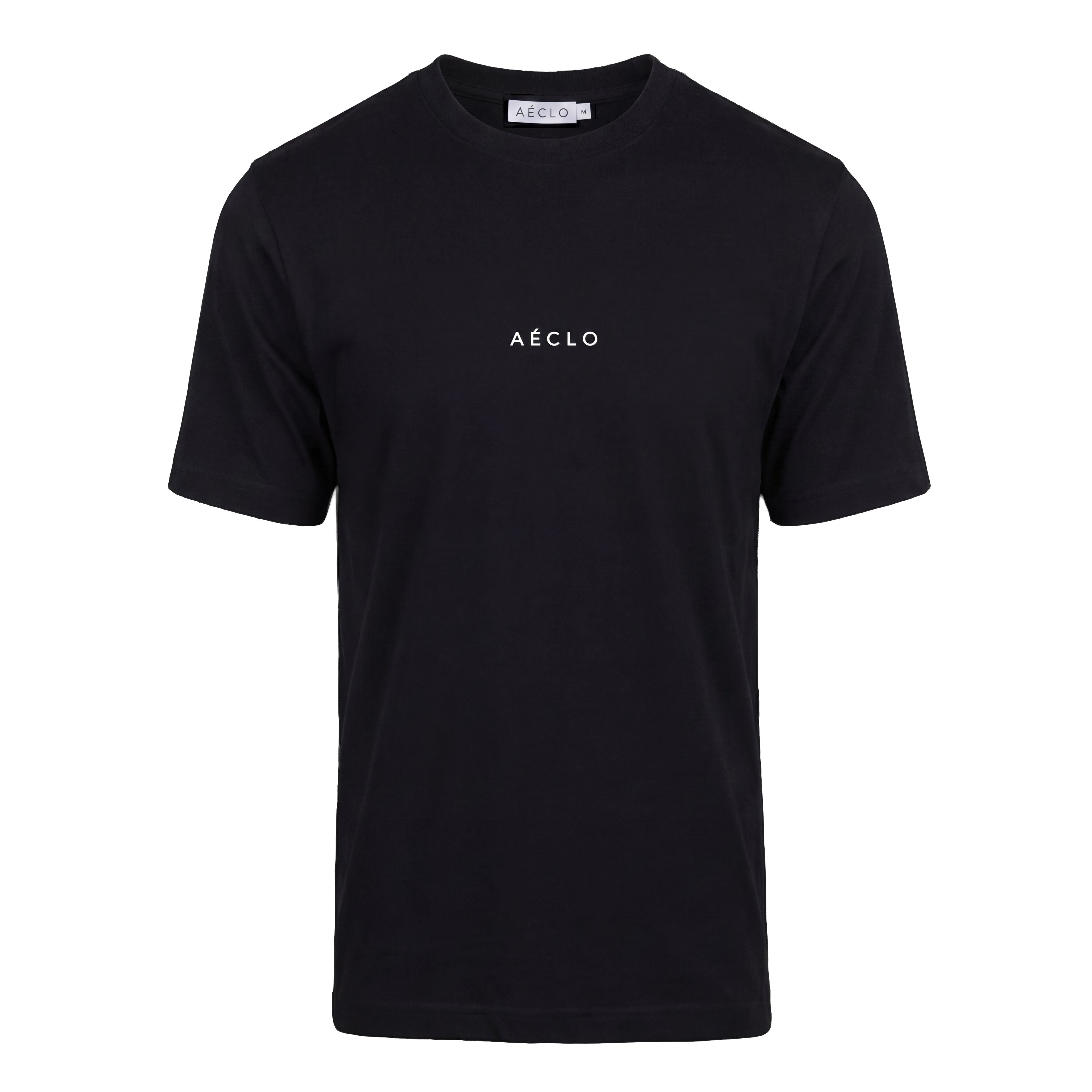 Black Slim Fit Embroidered T-Shirt - White