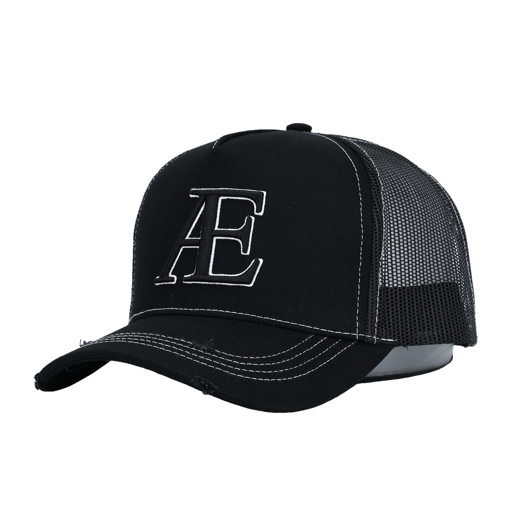 AE Black/White Stitching Trucker Hat