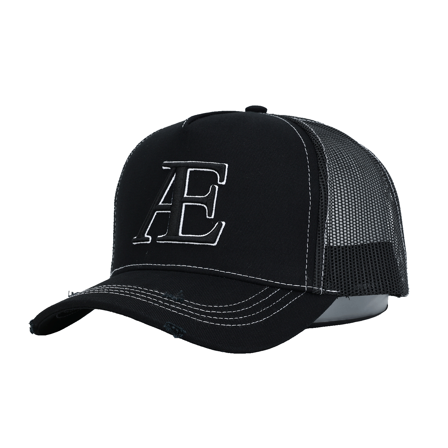 AE Black/White Stitching Trucker Hat