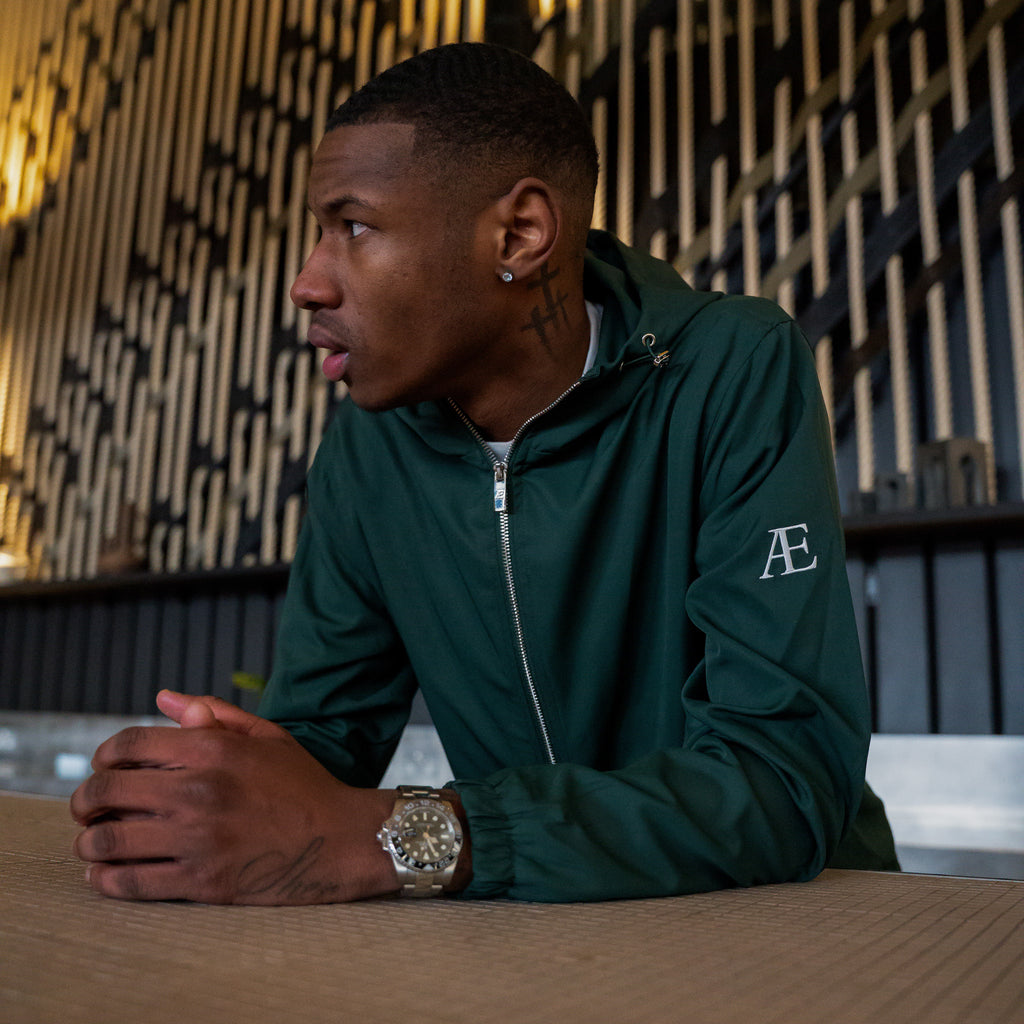 AE Forest Green Windbreaker