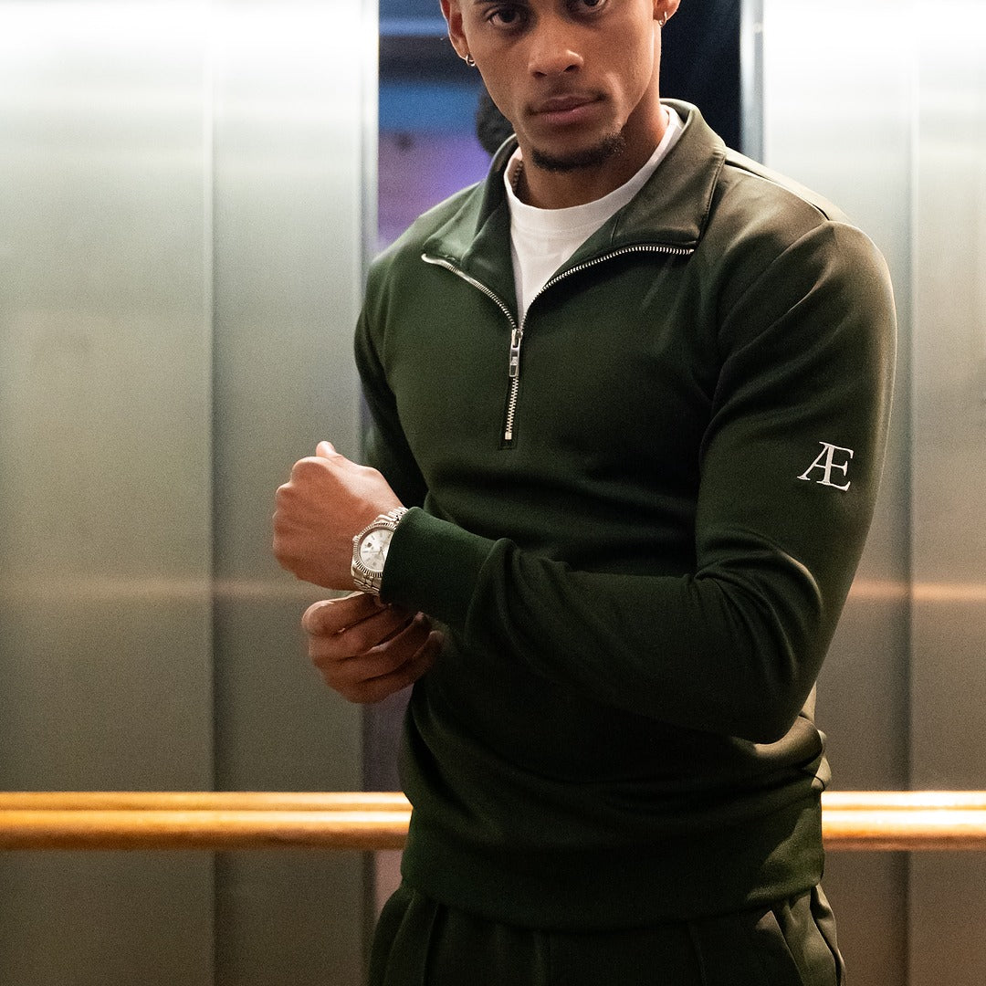 AE Forest Green Quarter Zip