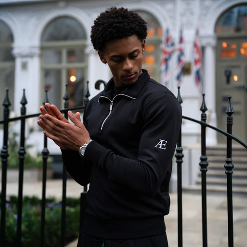 AE Black Quarter Zip
