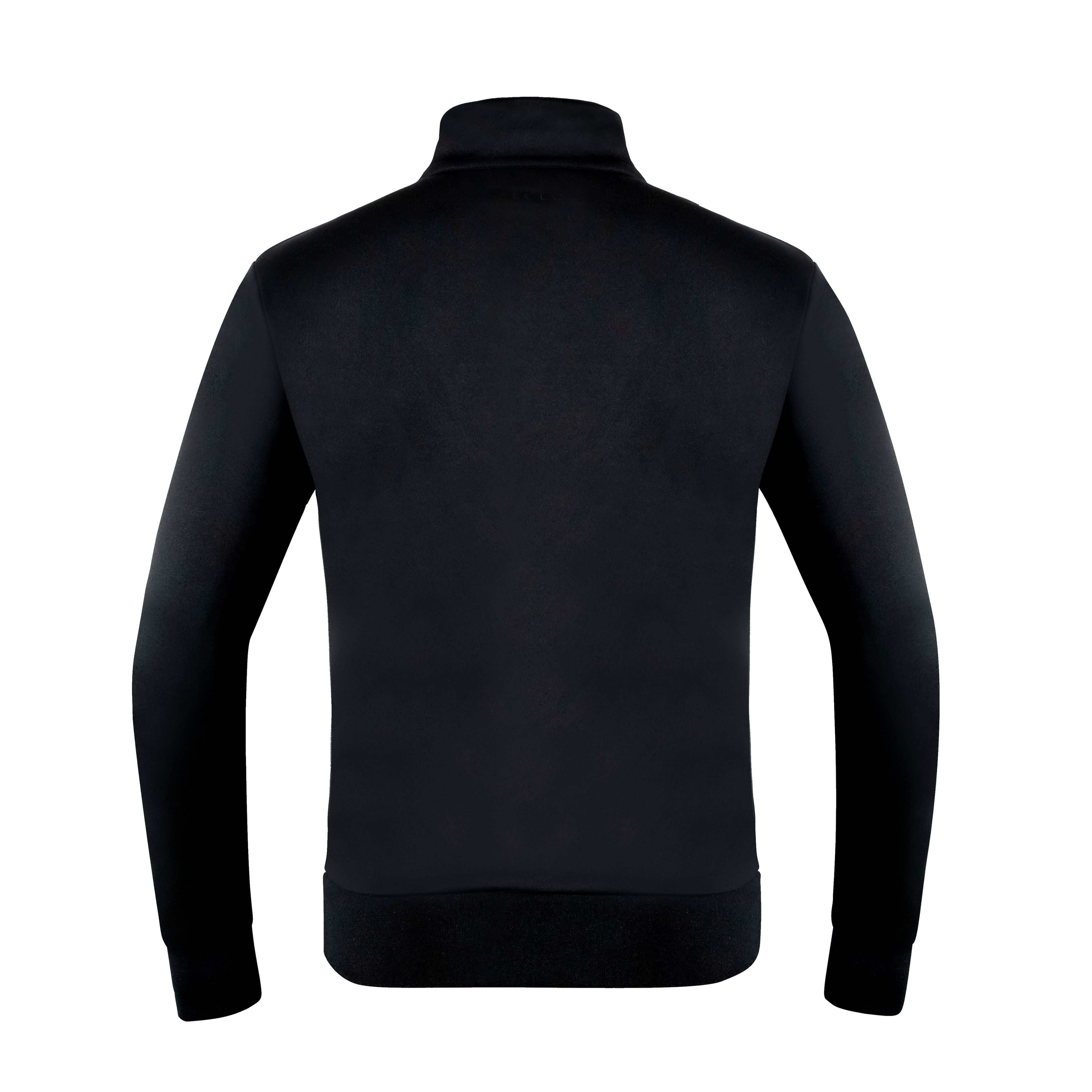 Back view of black quarter zipper
