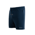 Blue shorts with clean white aeclo logo