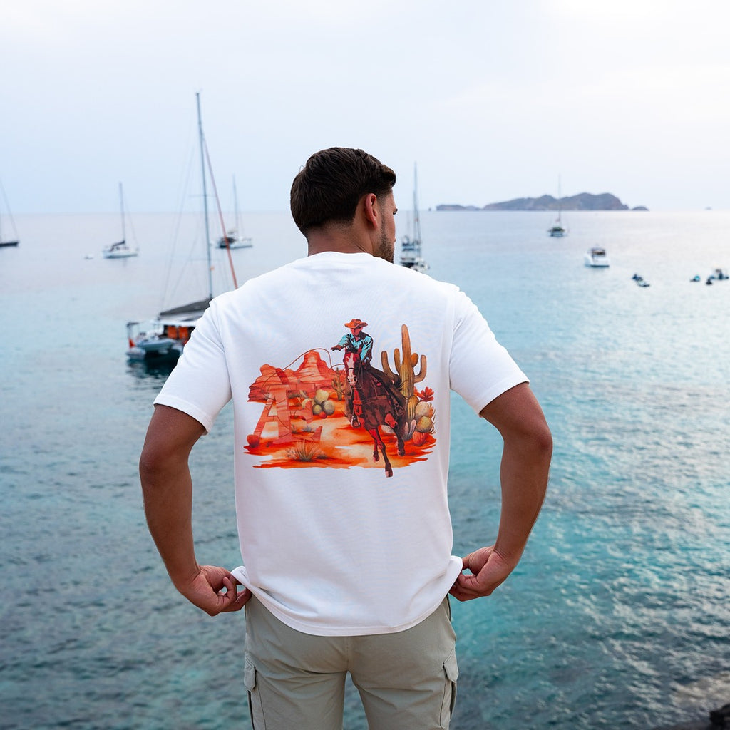 Relaxed Cowboy Tee - White