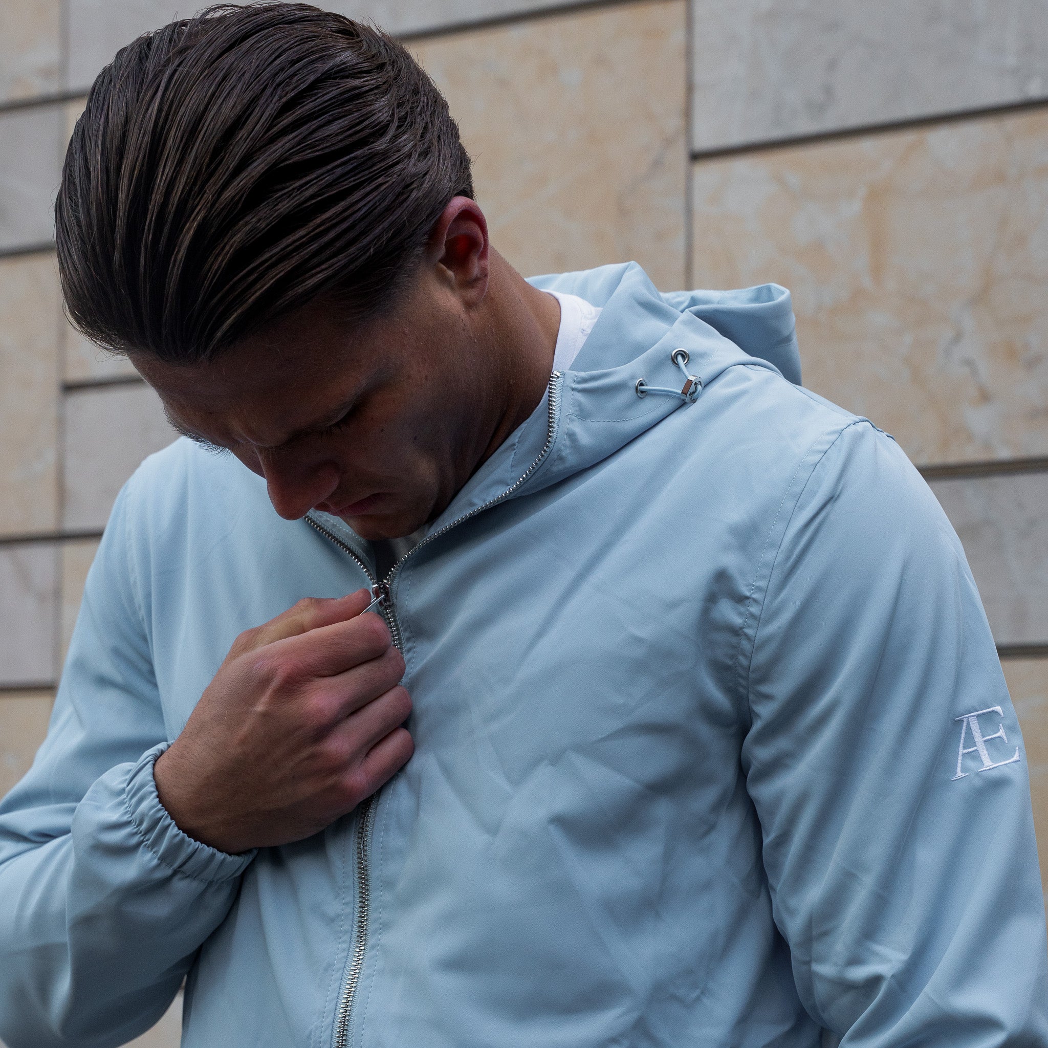 AE Baby Blue Windbreaker