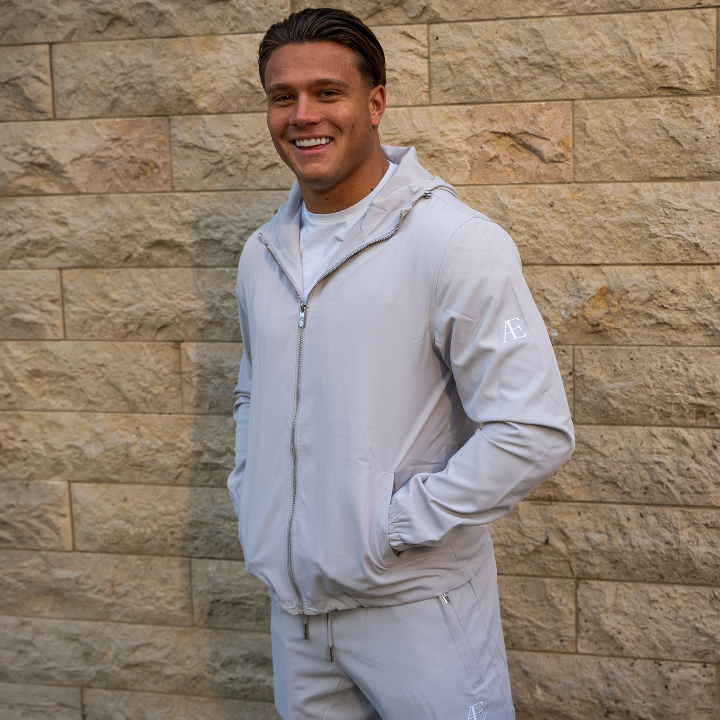 AE Grey Windbreaker