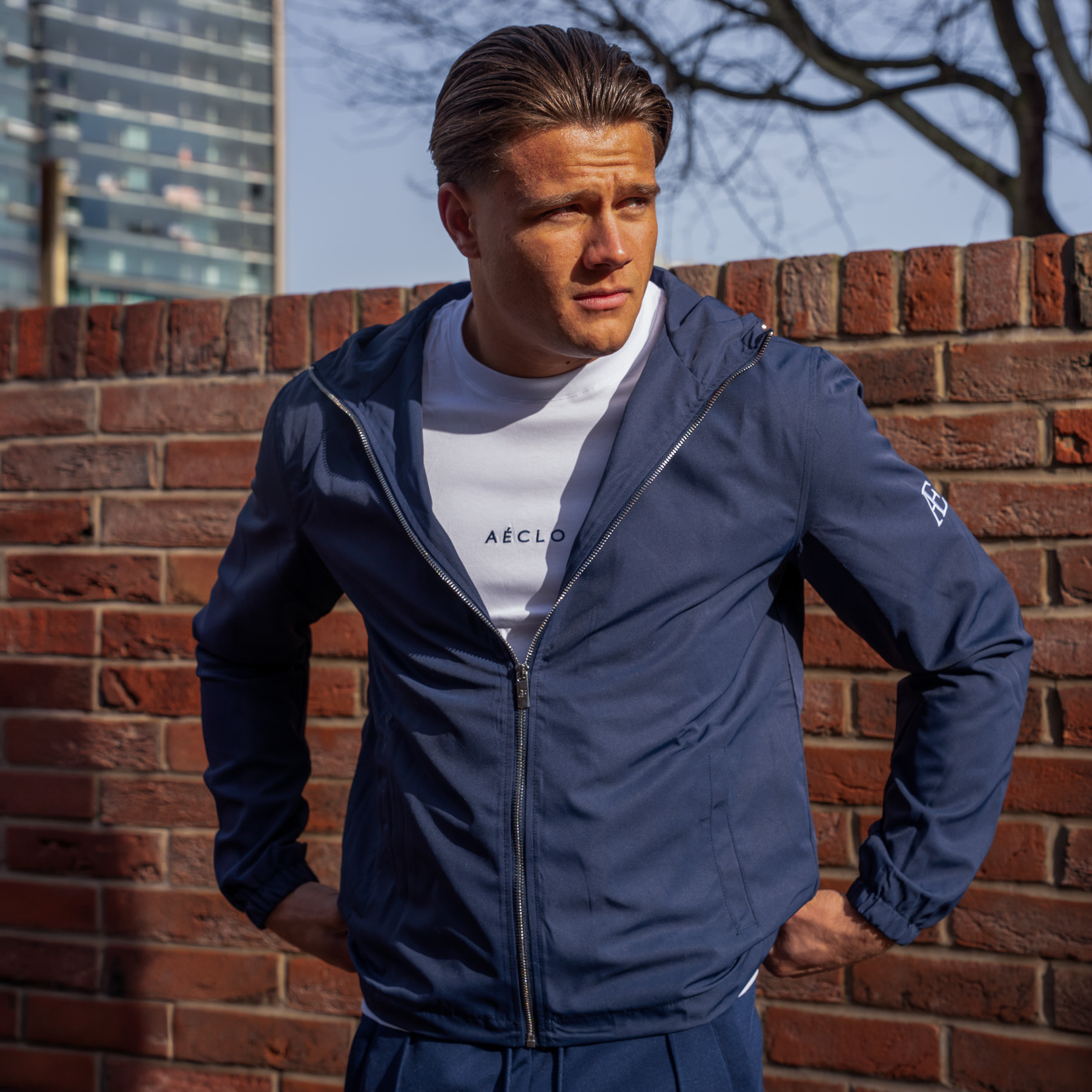 AE Navy Windbreaker