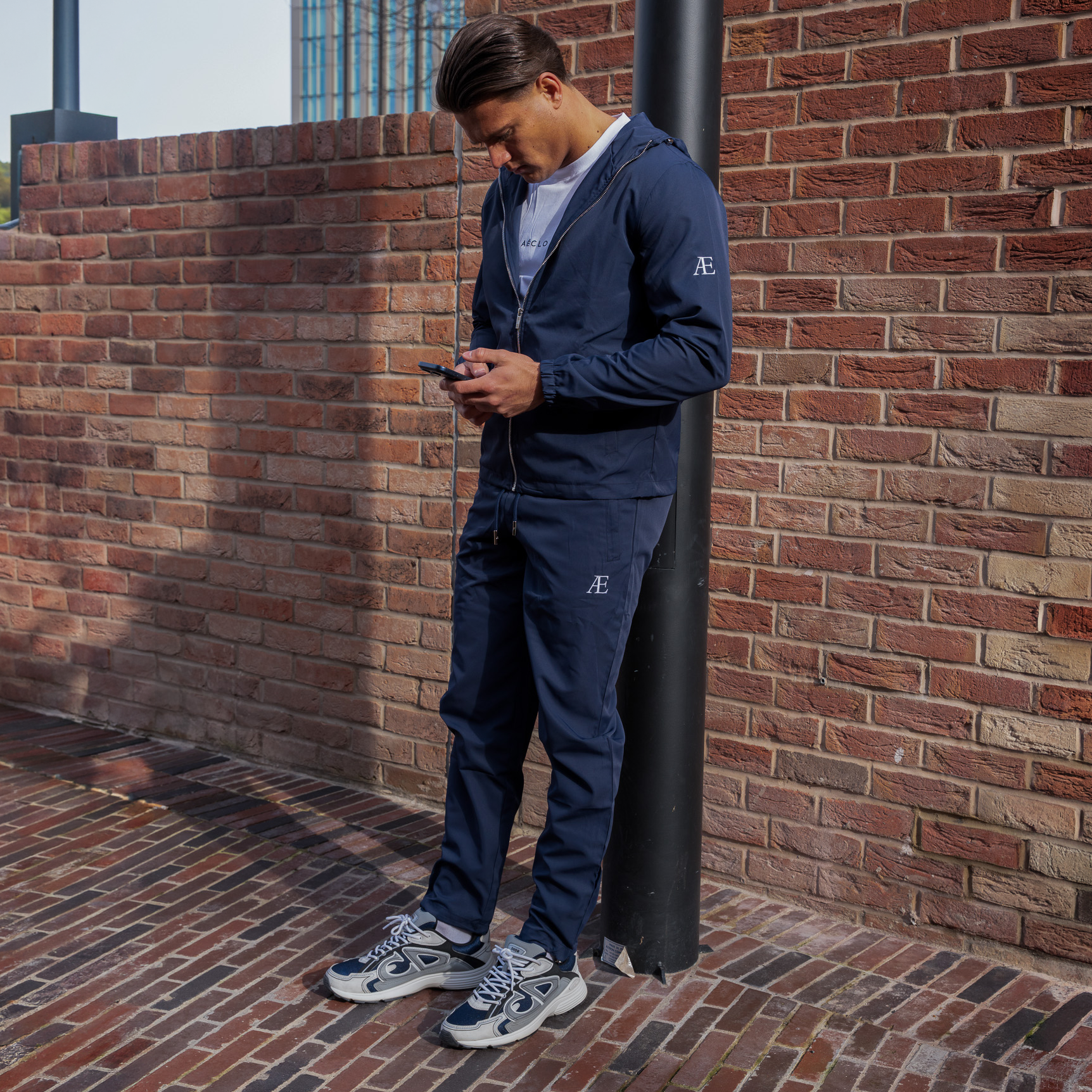 AE Navy Windbreaker Bottoms