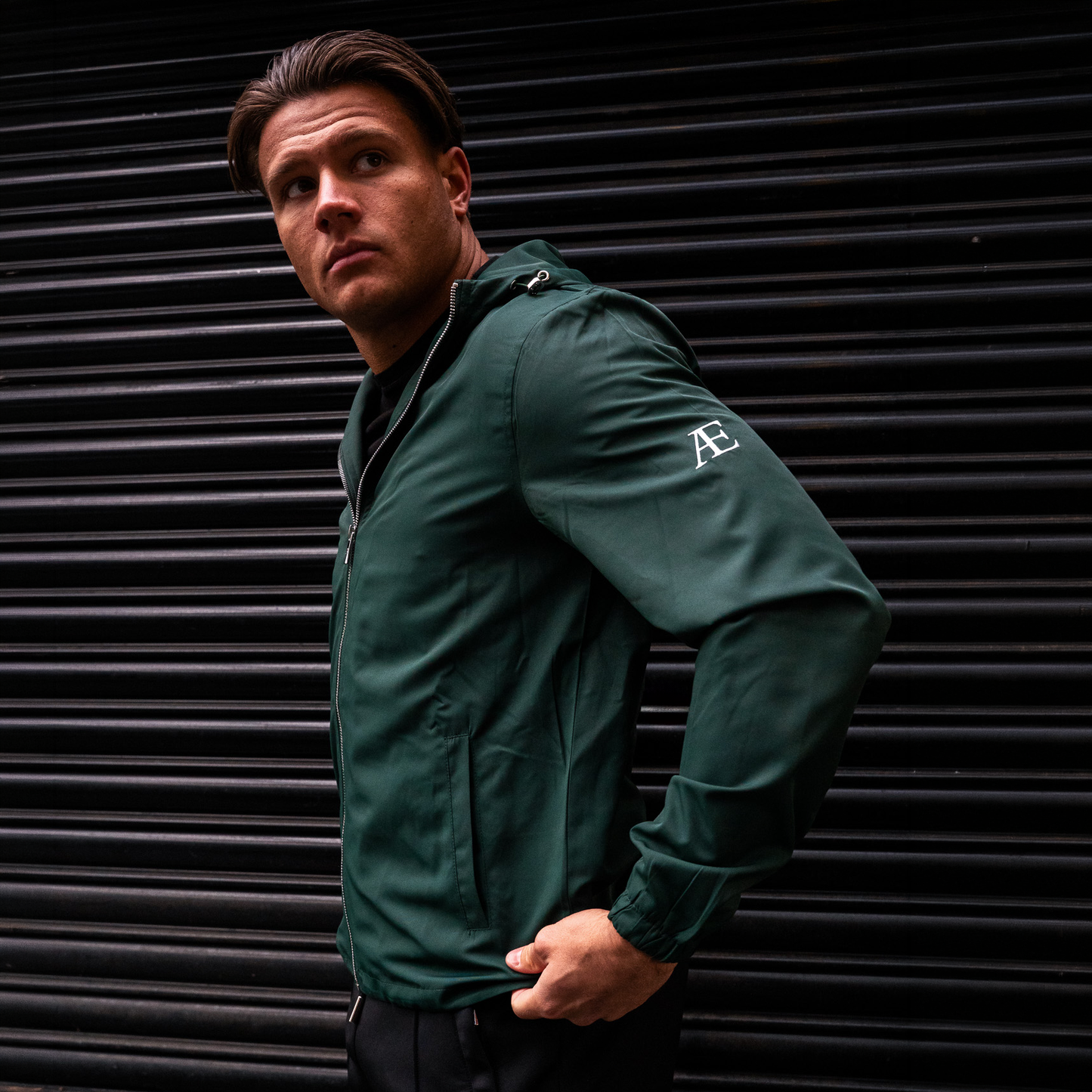 AE Forest Green Windbreaker