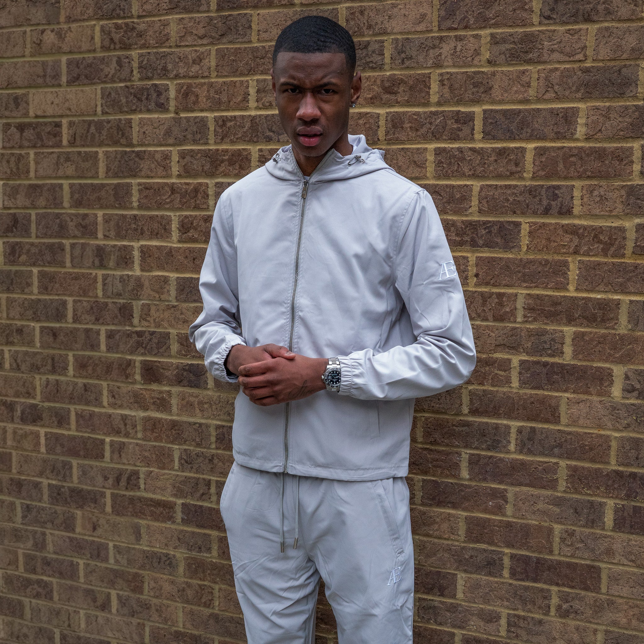 AE Grey Windbreaker