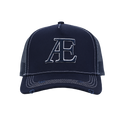 AE White Stitching - Navy Trucker Hat