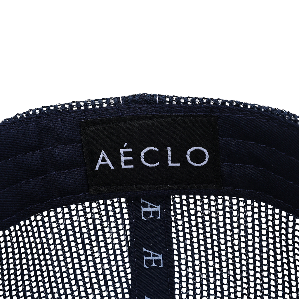 AE White Stitching - Navy Trucker Hat
