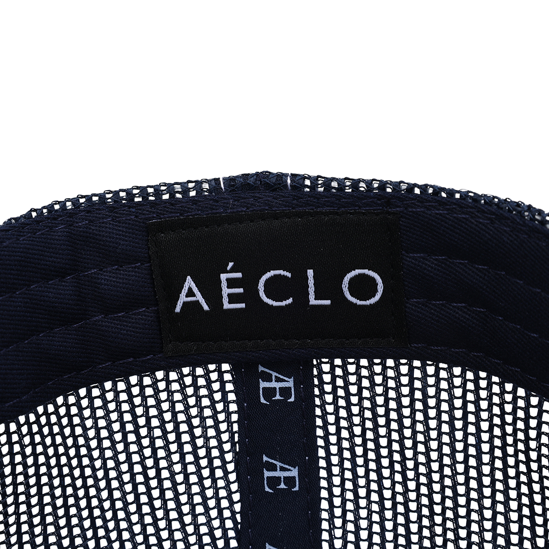 AE White Stitching - Navy Trucker Hat