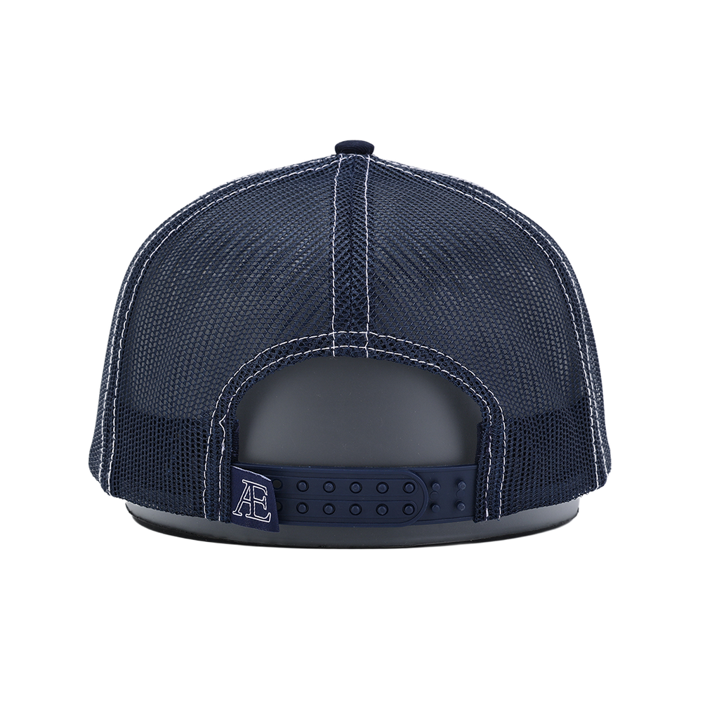 AE White Stitching - Navy Trucker Hat