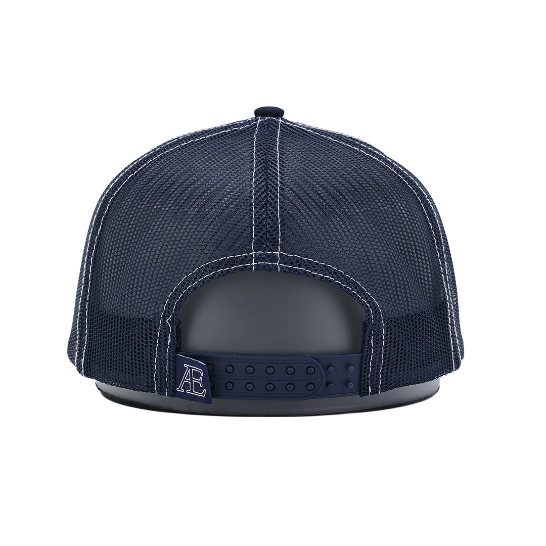 AE White Stitching - Navy Trucker Hat