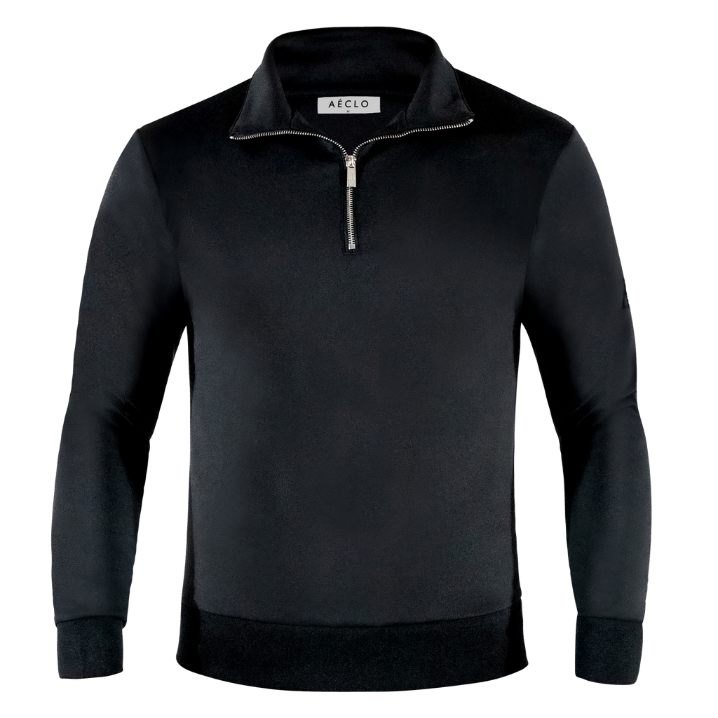 AE Black / Black Logo Quarter Zip