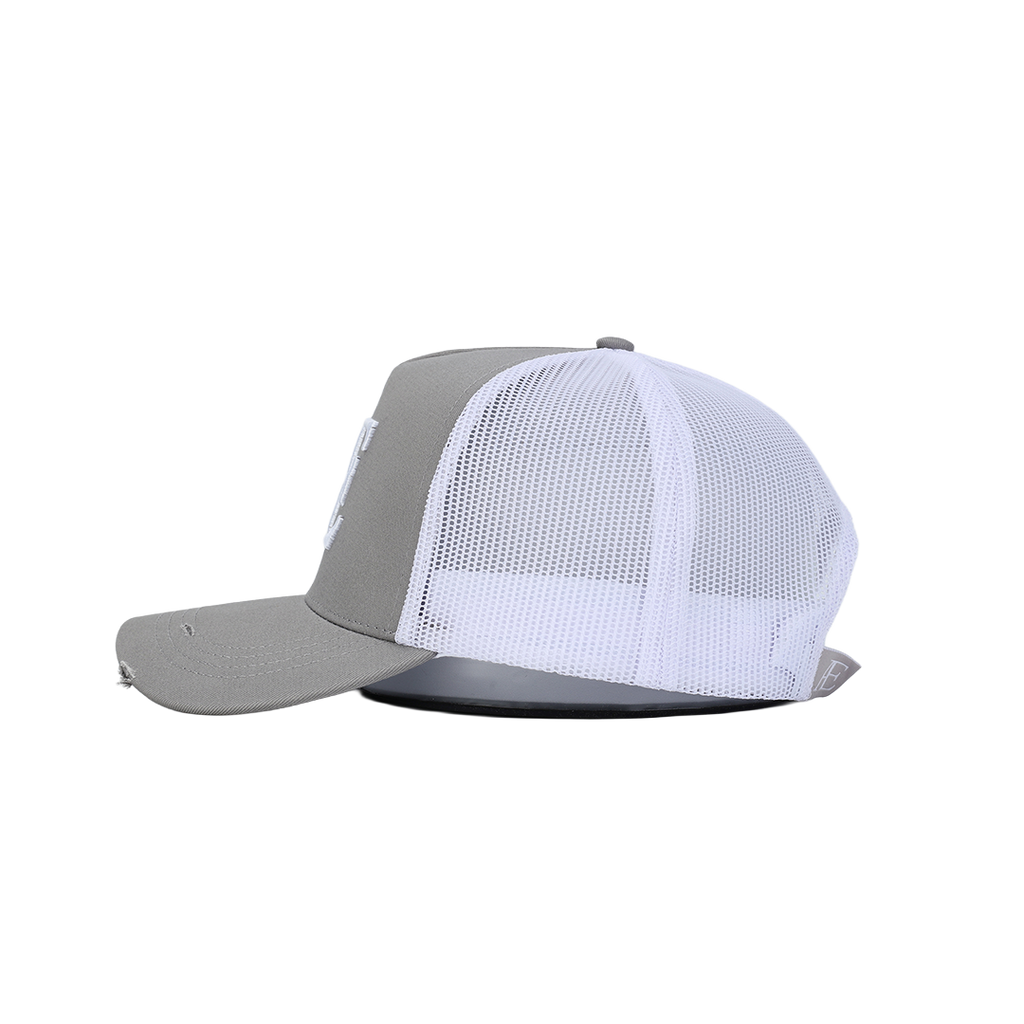 AE Grey/White Contrast Trucker Hat