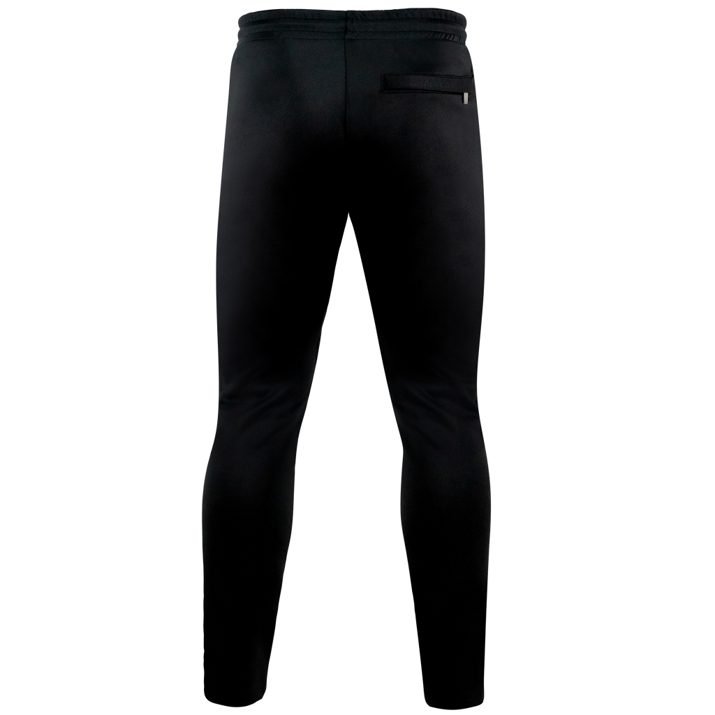 Black slim fit bottom with back pocket back view