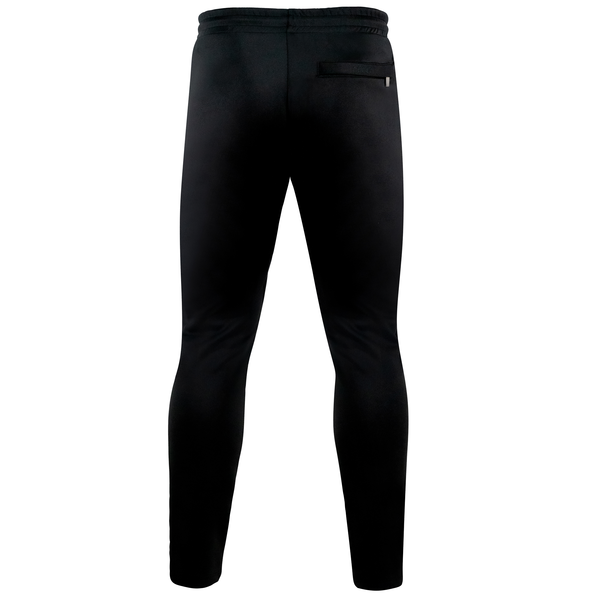 Black slim fit bottom with back pocket back view