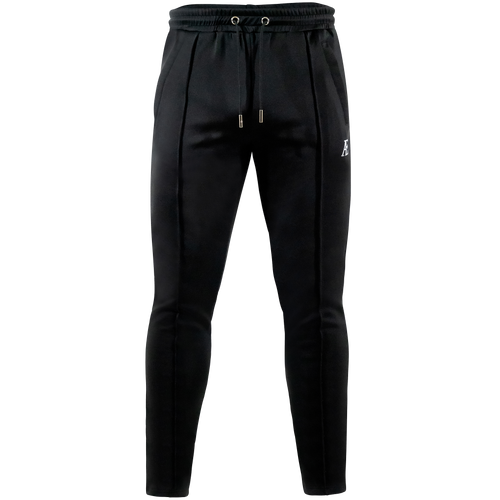 Black slim fit bottom subtle logo on left leg side