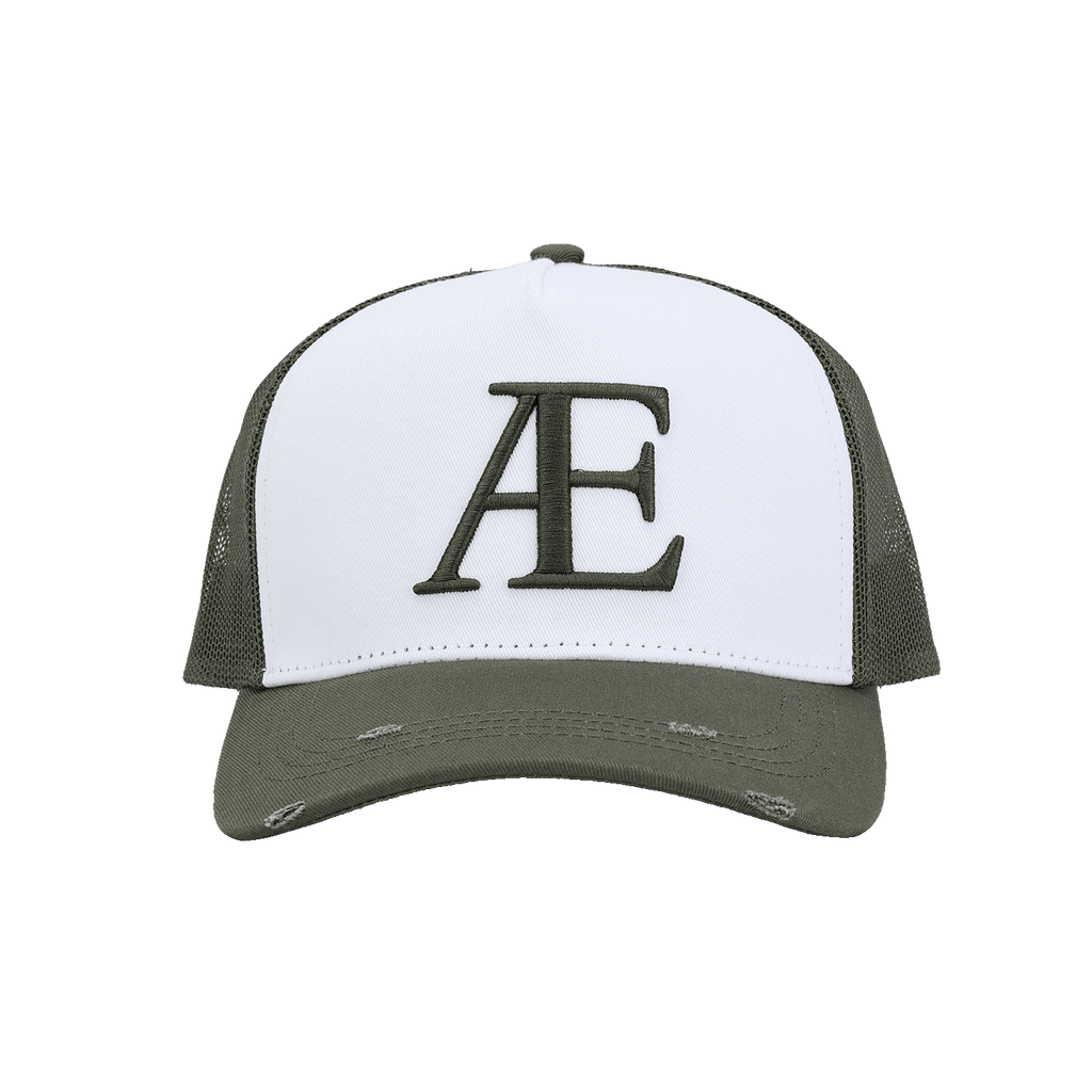 AE Khaki Contrast Trucker Hat