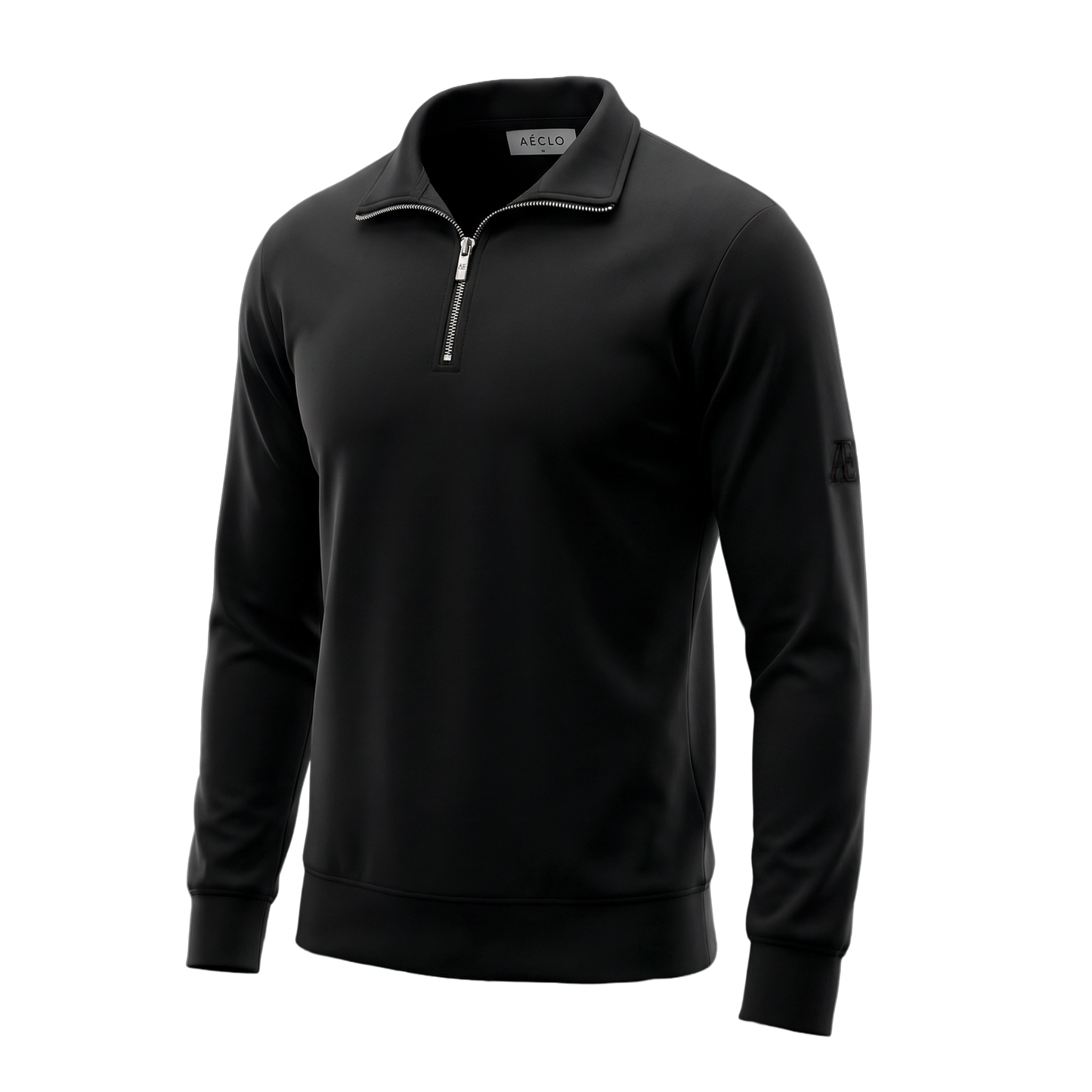 AE Black / Black Logo Quarter Zip