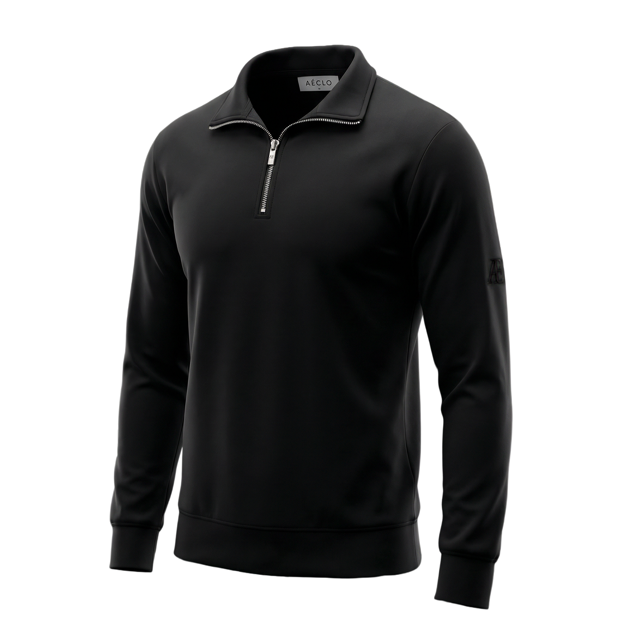 AE Black / Black Logo Quarter Zip