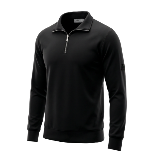 AE Black / Black Logo Quarter Zip