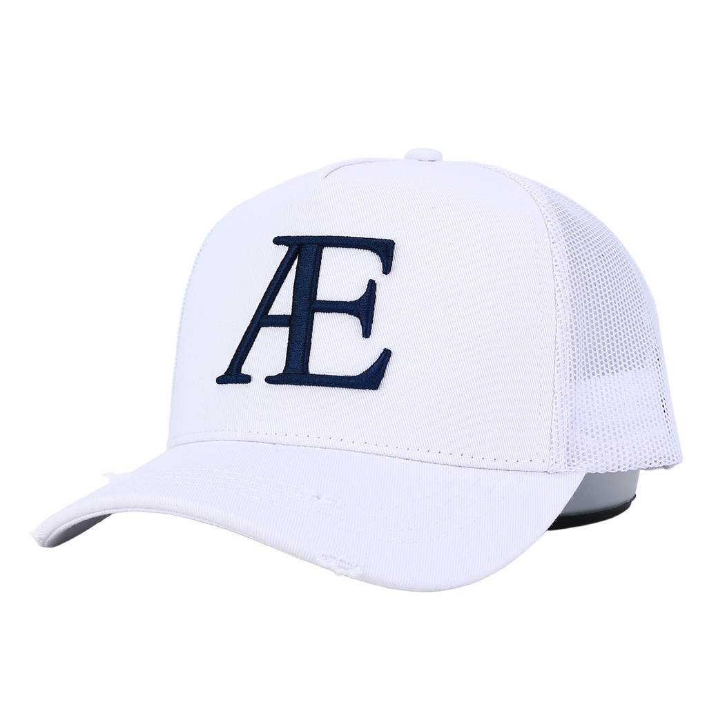 AE White/Navy Trucker Hat