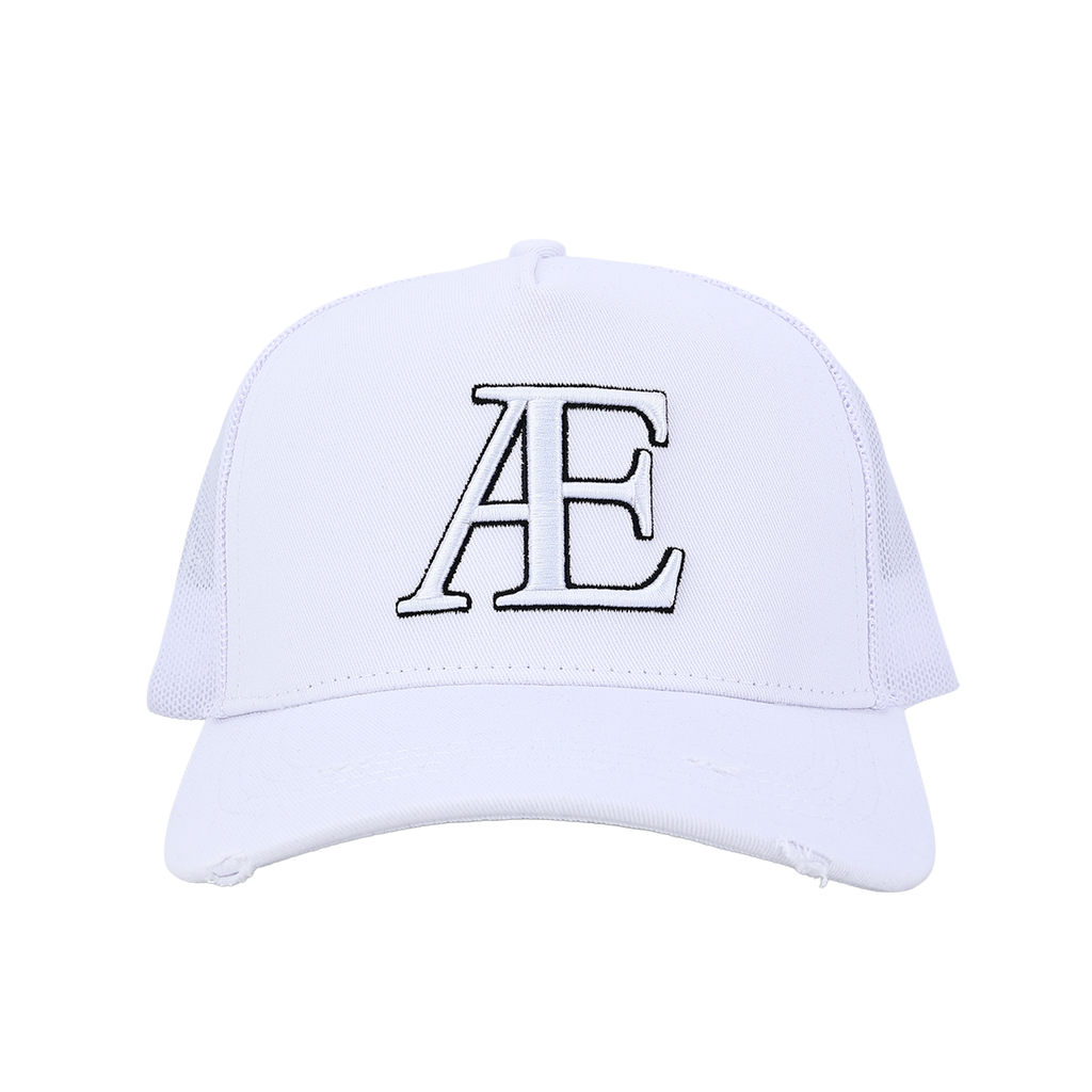 AE White/Black Trucker Hat